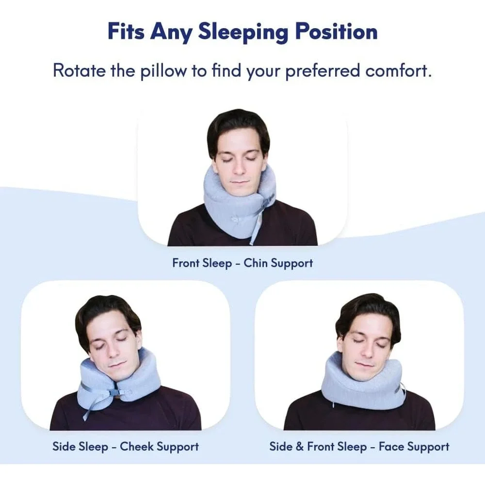 C Cushion Lab Travel‎ Pillow for Neck Chin Support Airplane Car Large